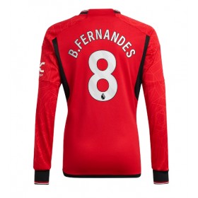 Manchester United Bruno Fernandes #8 Hemmakläder 2023-24 Långärmad